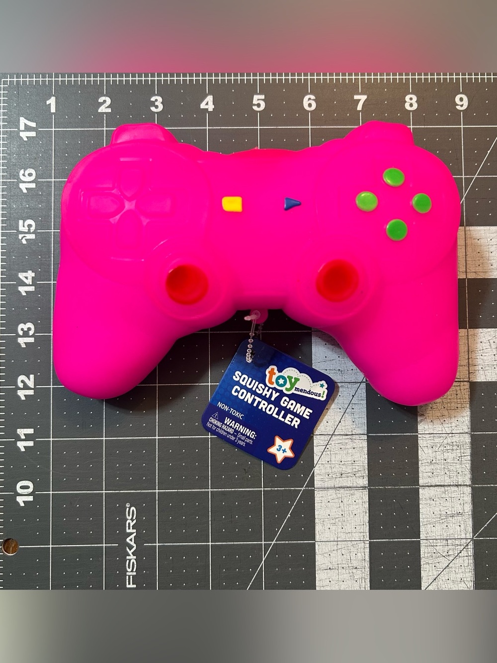 Jumbo Squishy Game Controller Toymendous Neon Pink Sensory Toy Squeeze New W Tag
